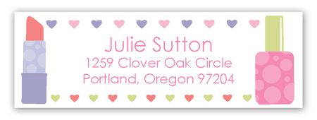 Makeover Party Address Label