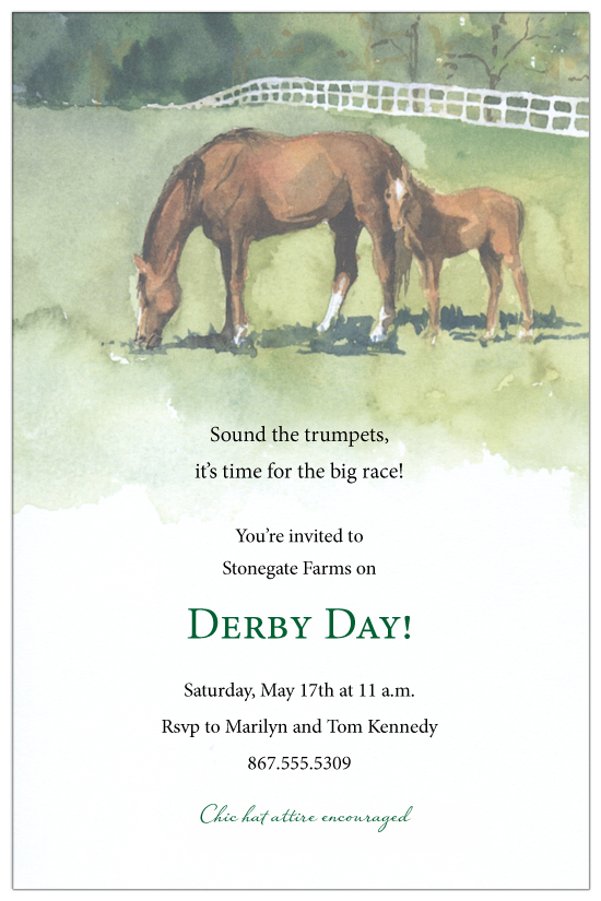 mare-and-foal-invitation-ob-3871 Kentucky Derby Invitations