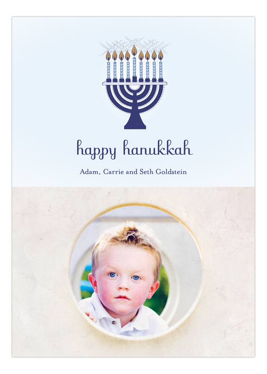 Menorah Lights Photo Card