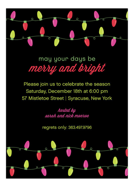 Merry Bright Lights Invitation