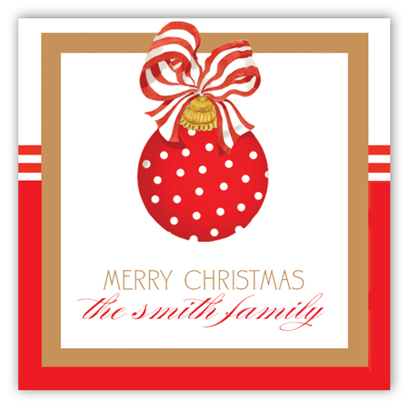 Merry Christmas Ornament Square Sticker