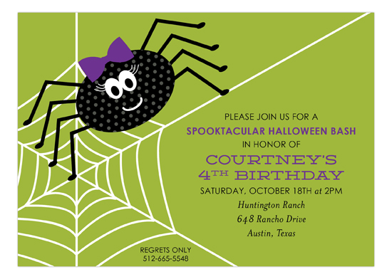 Miss Spider Invitation