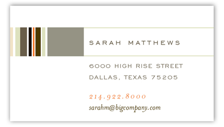 Modern Bar Calling Card