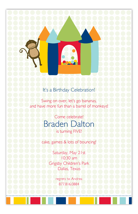 Monkey Goes Bananas Invitation