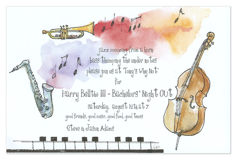 Musical Instruments Invitation