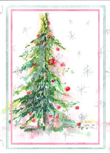 Sugar Plum Tree Greeted Christmas Card