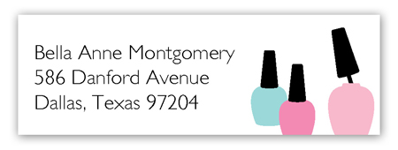 Nail Polish Prep Address Label