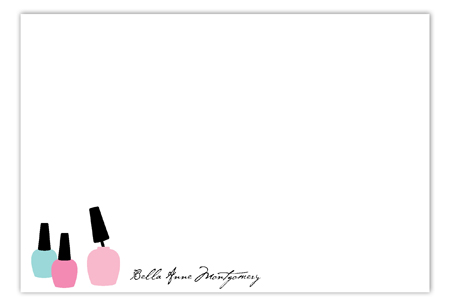 Nail Polish Prep Flat Note Card