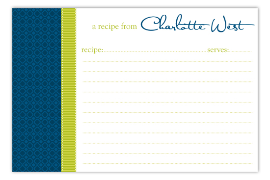 Navy Cheer Recipe Card