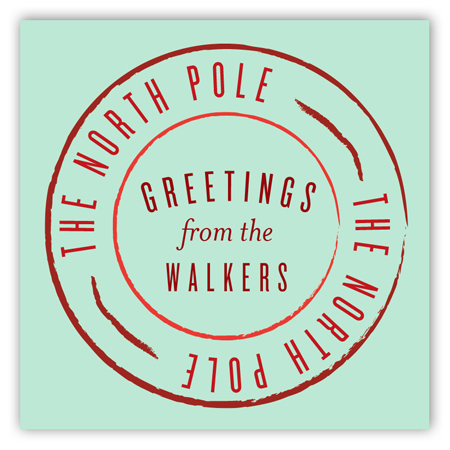 North Pole Greetings Square Sticker