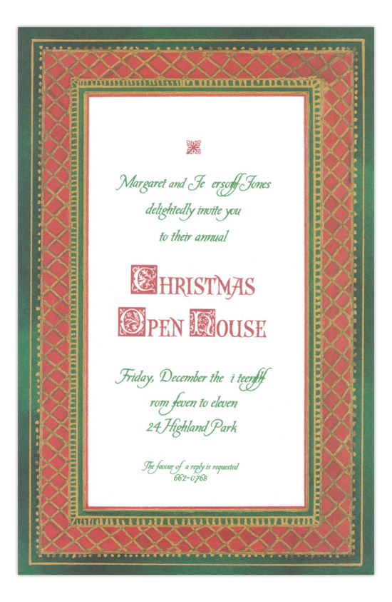 Savoy Border Holiday Party Invitation