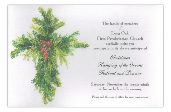 Cross of Green Holiday Dinner Invitation