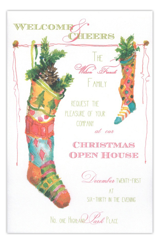 Nordic Knits Stockings Holiday Invitation