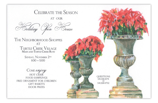 Poinsettia Parade Open House Holiday Invitation