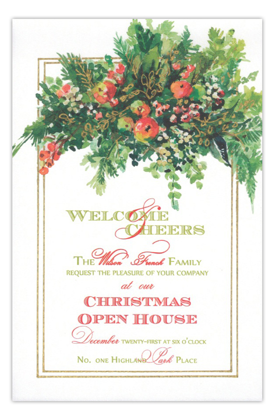 Gathered Greens Open House Holiday Invitation