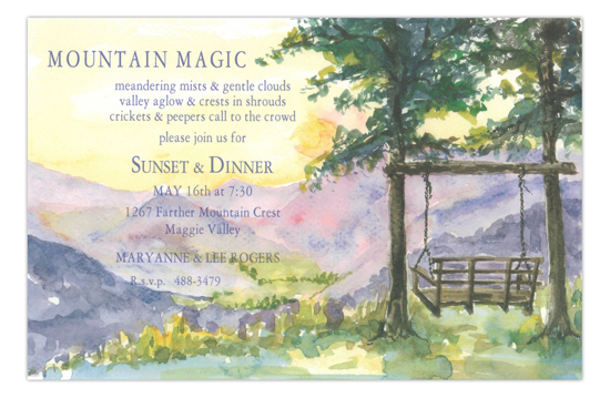 Valley Green Mountains Party Invitation