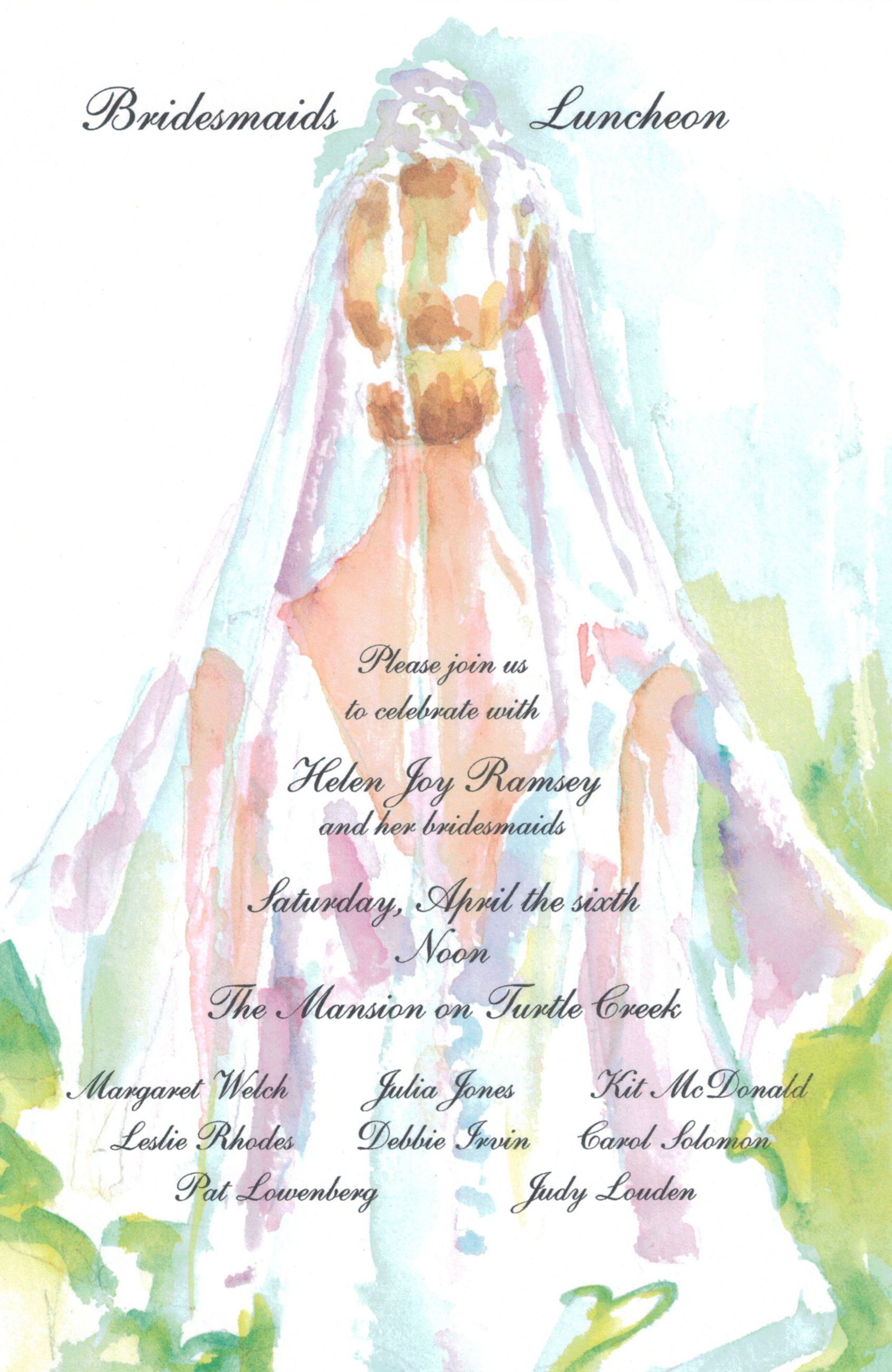 Tulle Bridal Shower Invitation