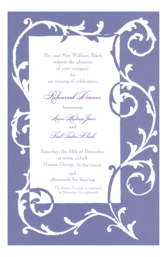 Vine Purple Invitation