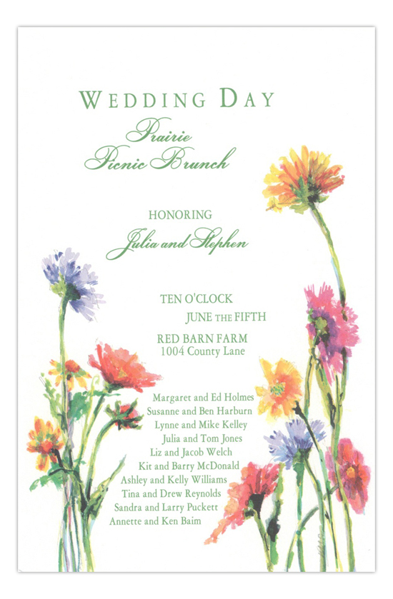 Pasture Posies Formal Wedding Invitation