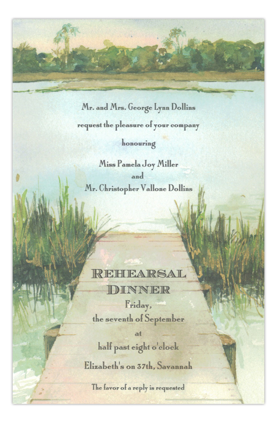 Docks End Rehearsal Dinner Invitation