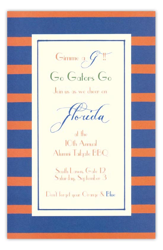 Blue and Orange Invitation