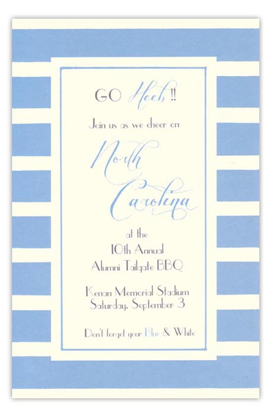 Sky Blue and White Invitation