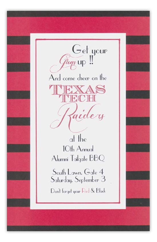 Red and Black Invitation