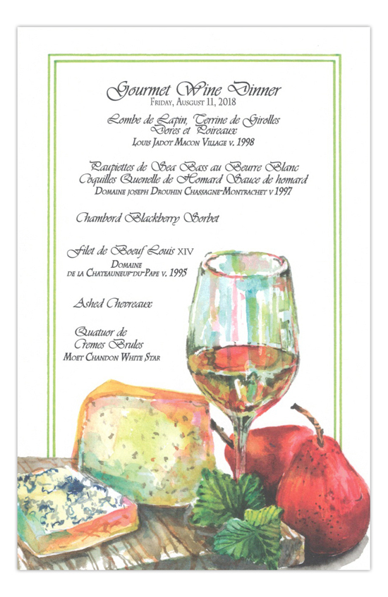 Cheese and Pears Formal Cocktail Party Invitation