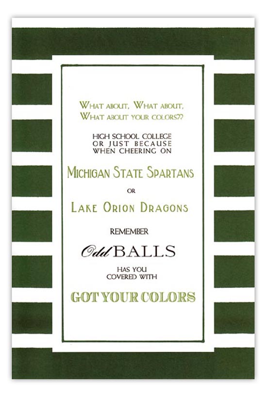 Green and White Invitation