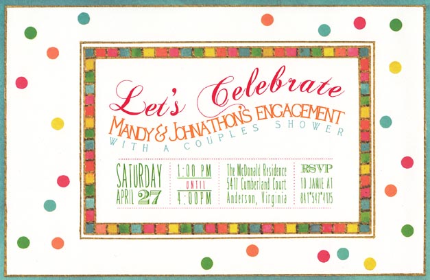 Rainbow Dots Invitation