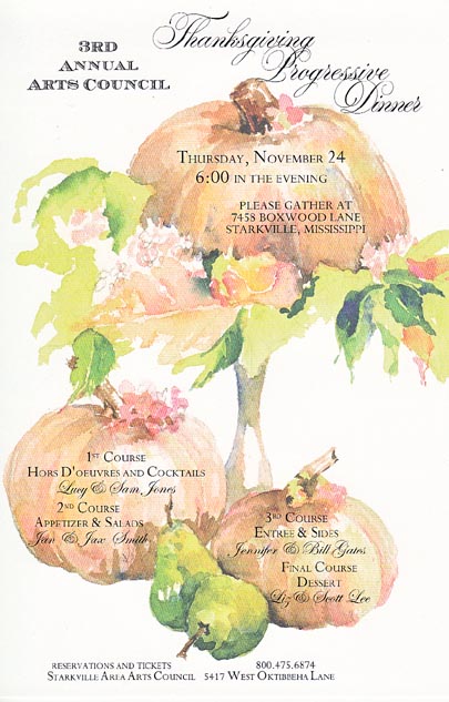 Peach Pumpkins Fall Party Invitation