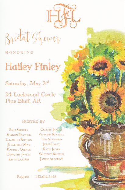 Vango Sunflowers Invitation