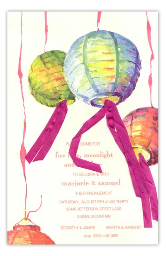 Party Lights Summer Party Invitation