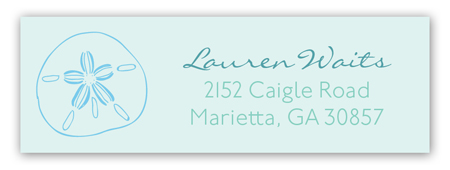 Ocean Blue Icons Address Label