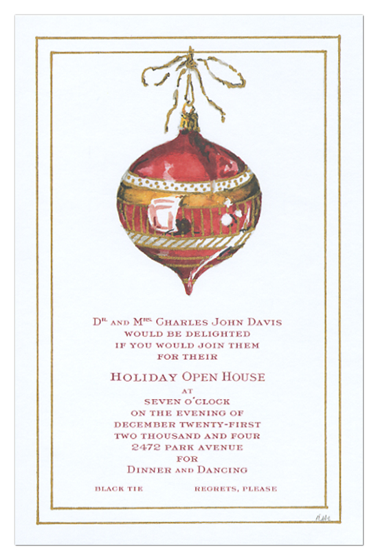 Old World Ornament Invitation