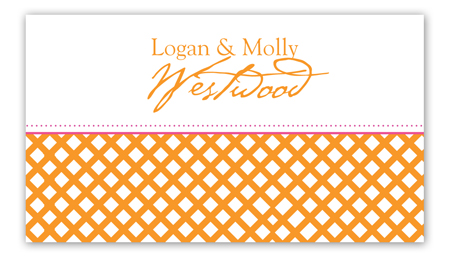 Orange Garden Trellis Calling Card