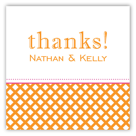 Orange Garden Trellis Square Sticker