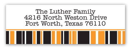 Orange Graduation Year Address Label