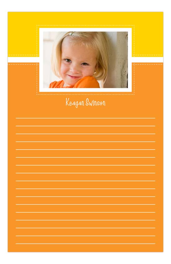 Orange Photo Notepad