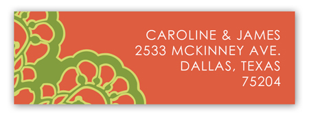 Orange Vintage Lace Fiesta Address Label