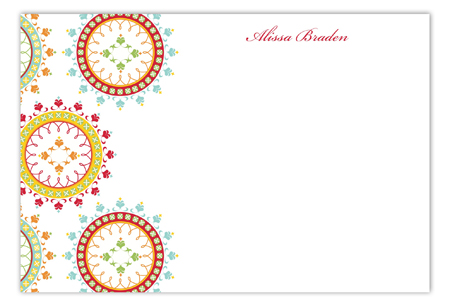 Ornate Wreaths Flat Note Card