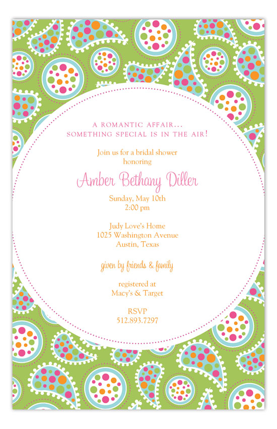 Paisley Pop Invitation