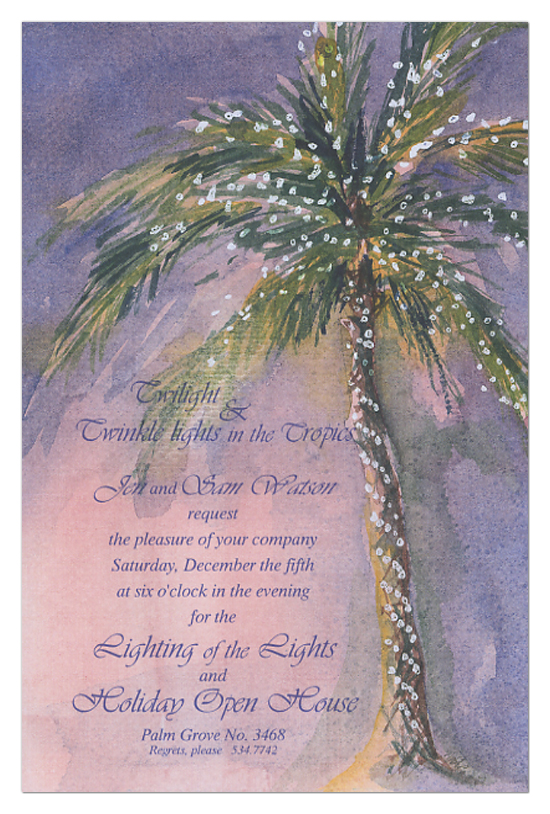 Palm Lights Invitation