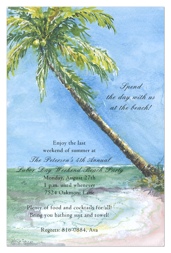 Tropic Seas Invitation