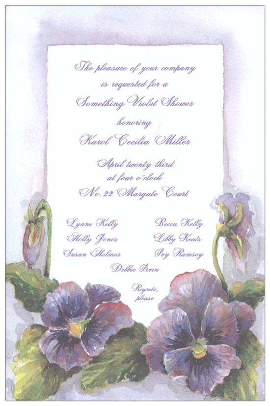 Pansy Invitation