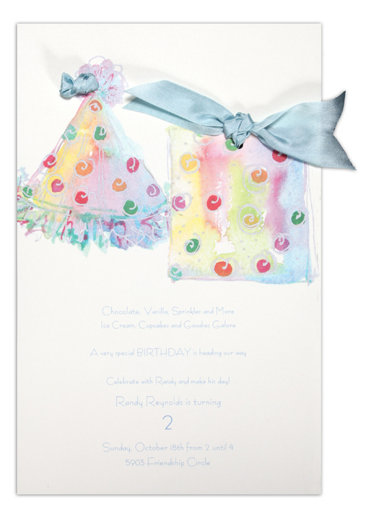 Party Blue Invitation