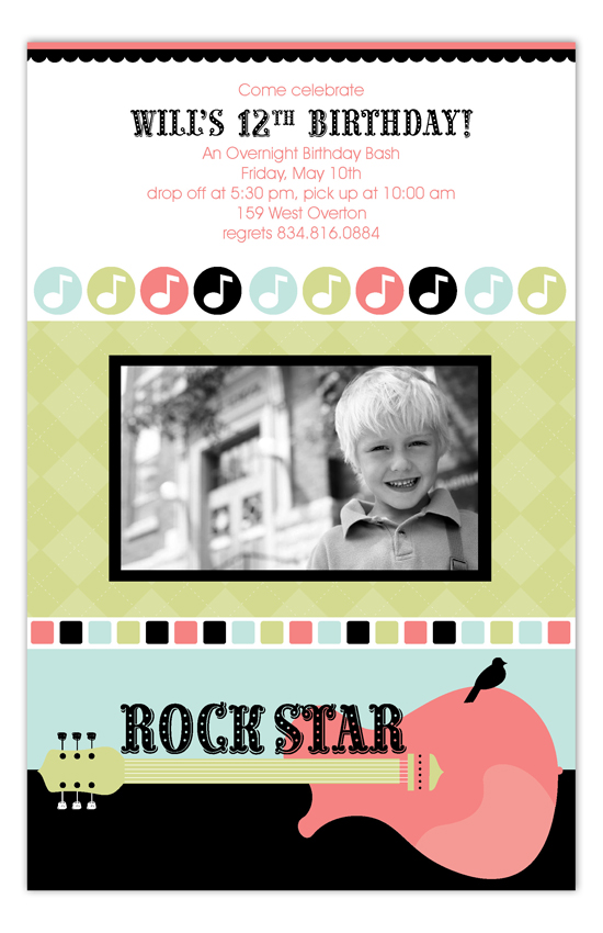 Party Like a Rockstar Photo Card