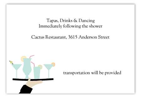 Passed Cocktails Enclosure Card