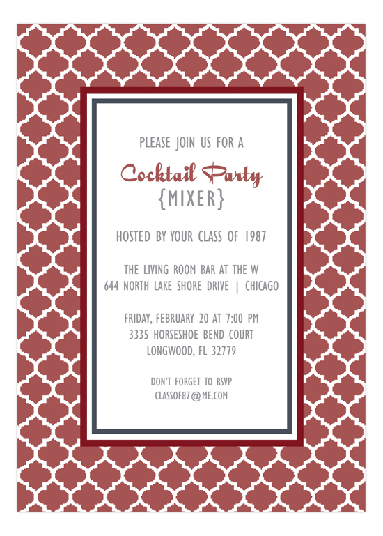 Marsala Trellis Party Invitation