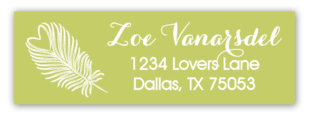 Boho Feather Address Label